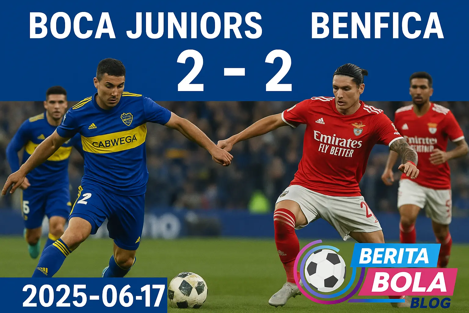 analisis lengkap pertandingan boca juniors vs benfica 2025-06-17 di piala dunia antarklub. statistik head-to-head, prediksi lineup, taktik pelatih, dan profil pemain kunci dari kedua tim.